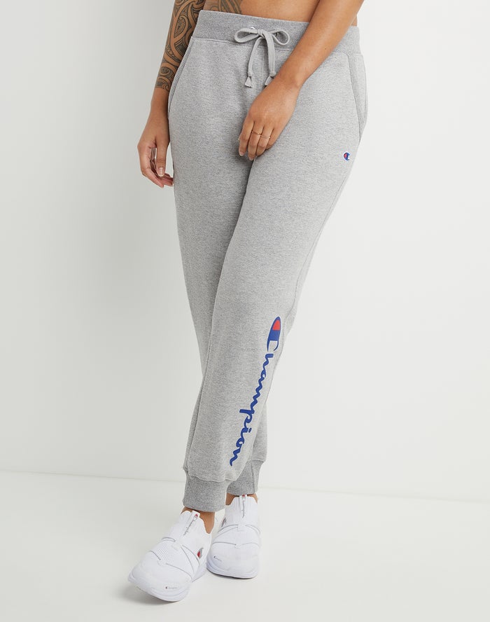 Jogger Champion Mujer - Powerblend Fleece Script Logo ( Gris ) 8971503-FX